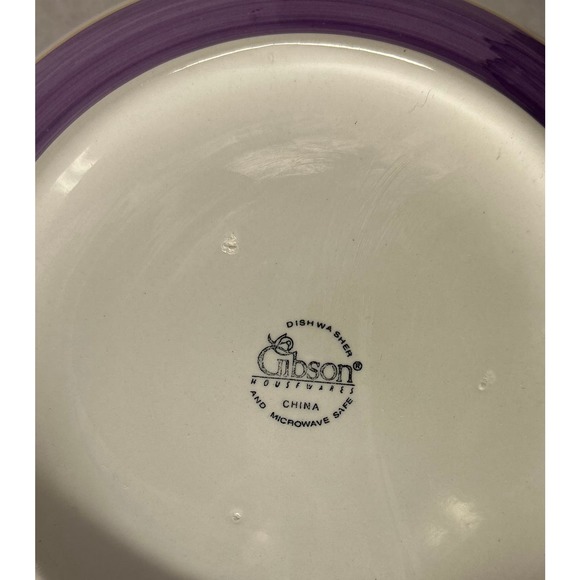 9 inch Gibson Stoneware Bowl with Violets - Picture 6 of 6